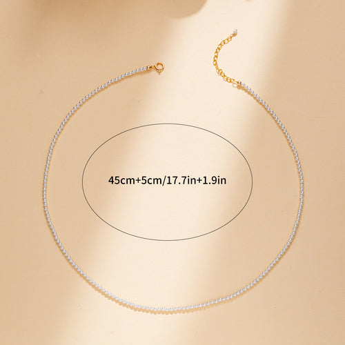 2mm Pearls Necklace