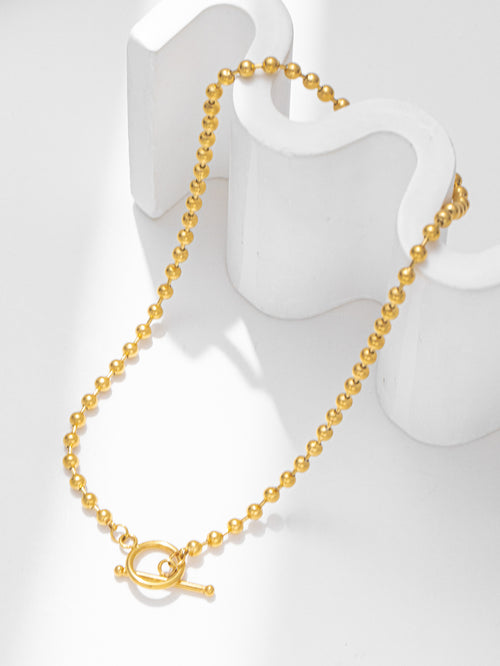 Trending Gold Bead Chain Necklace Chocker
