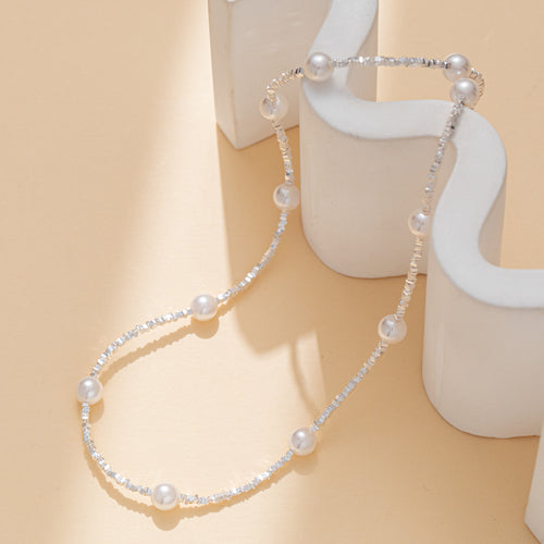 Sterling Silver Beads with Imitation Pearls