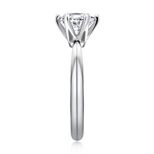 Moissanite Solitaire Engagement Ring 2CT D Color VVS1 Clarity Wedding band 925 Sterling Silver with 18K Gold Plated