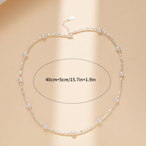 Sterling Silver Beads with Imitation Pearls