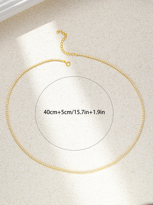 Tennis Zircon Chain Necklace